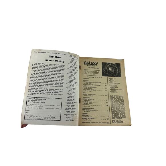 Galaxy Science Fiction Magazine Pulp Vol‎ 26 No 5 June 1968 - Clifford D. Simak - Picture 3 of 3